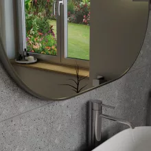 HD Kylie Chrome 90x60 cm széles fürdőszobai ovális fali tükör, krómozott alumínium kerettel