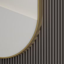 HD Kylie Gold 45/60 cm széles fürdőszobai ovális fali tükör, arany színű alumínium kerettel