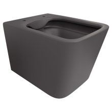 HD River Matt Antracit perem nélküli mély öblítésű szögletes fali WC tető nélkül