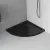   HD Slim Black 80x80/90x90 fekete íves lapos akril zuhanytálca, 5 cm magas, fekete szifonnal