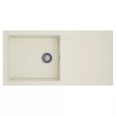   HD Onyx White 100 egymedencés mosogatótálca, csepegtetőtálcával, tört fehér színben