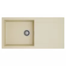 HD Onyx Beige 100 egymedencés mosogatótálca, csepegtetőtálcával, soft bézs színben