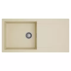   HD Onyx Beige 100 egymedencés mosogatótálca, csepegtetőtálcával, soft bézs színben