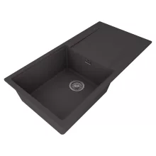 HD Onyx Antracit 100 egymedencés gránit mosogatótálca, vágódeszkával, matt antracit színben