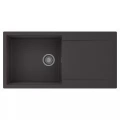   HD Onyx Antracit 100 egymedencés mosogatótálca, csepegtetőtálcával, matt antracit színben