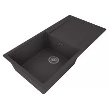 HD Onyx Antracit 100 egymedencés mosogatótálca, csepegtetőtálcával, matt antracit színben