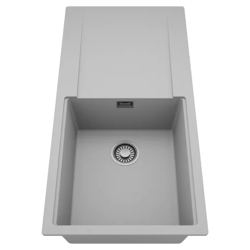 HD Onyx Grey 100 egymedencés mosogatótálca, csepegtetőtálcával, alpesi szürke színben