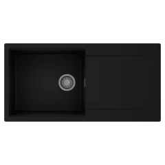   HD Onyx Black 100 egymedencés mosogatótálca, csepegtetőtálcával, matt fekete színben