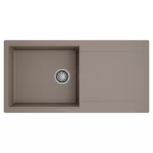 HD Onyx Tortora 100 egymedencés mosogatótálca, csepegtetőtálcával, tortora színben