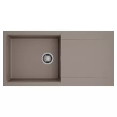   HD Onyx Tortora 100 egymedencés mosogatótálca, csepegtetőtálcával, tortora színben