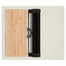 HD Onyx White 58 egymedencés mosogatótálca szett, vágódeszkával, matt fekete csepegtetőráccsal, csepegtetőtálcával, tört fehér színben