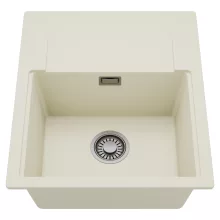 HD Onyx White 58 egymedencés mosogatótálca, csepegtetőtálcával, tört fehér színben