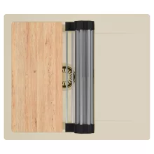 HD Onyx Beige 58 egymedencés gránit mosogatótálca szett, csepegtetőtálcával, vágódeszkával, acél csepegtetőráccsal, soft bézs színben, szálcsiszolt arany leeresztő szifonnal