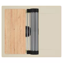 HD Onyx Beige 58 egymedencés gránit mosogatótálca szett, csepegtetőtálcával, vágódeszkával, acél csepegtetőráccsal, soft bézs színben, matt fekete leeresztő szifonnal