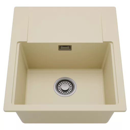 HD Onyx Beige 58 egymedencés mosogatótálca, csepegtetőtálcával, soft bézs színben