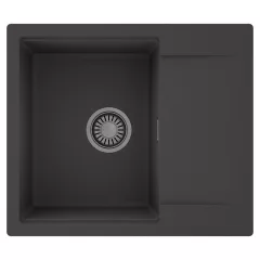   HD Onyx Antracit 58 egymedencés mosogatótálca, csepegtetőtálcával, matt antracit színben