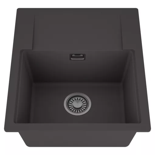 HD Onyx Antracit 58 egymedencés mosogatótálca, csepegtetőtálcával, matt antracit színben