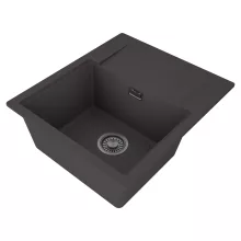 HD Onyx Antracit 58 egymedencés mosogatótálca, csepegtetőtálcával, matt antracit színben