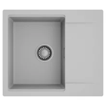 HD Onyx Grey 58 egymedencés mosogatótálca, csepegtetőtálcával, alpesi szürke színben