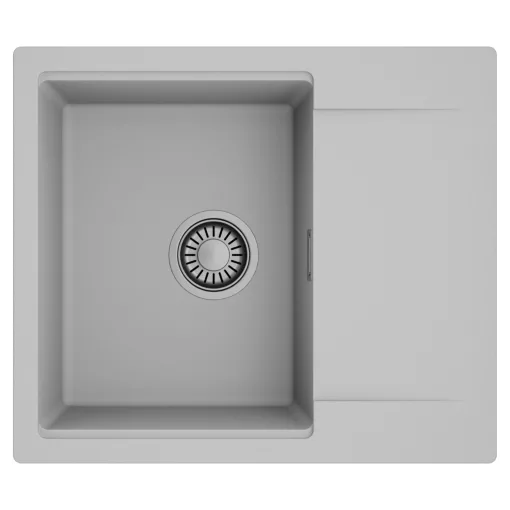 HD Onyx Grey 58 egymedencés mosogatótálca, csepegtetőtálcával, alpesi szürke színben