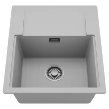 HD Onyx Grey 58 egymedencés mosogatótálca, csepegtetőtálcával, alpesi szürke színben