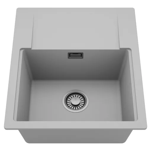 HD Onyx Grey 58 egymedencés mosogatótálca, csepegtetőtálcával, alpesi szürke színben