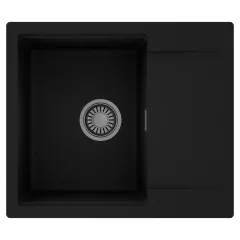   HD Onyx Black 58 egymedencés mosogatótálca, csepegtetőtálcával, matt fekete színben