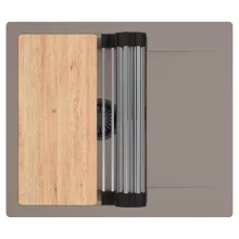 HD Onyx Tortora 58 egymedencés gránit mosogatótálca szett, csepegtetőtálcával, vágódeszkával, acél csepegtetőráccsal, tortora színben, matt fekete leeresztő szifonnal