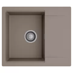   HD Onyx Tortora 58 egymedencés mosogatótálca, csepegtetőtálcával, tortora színben