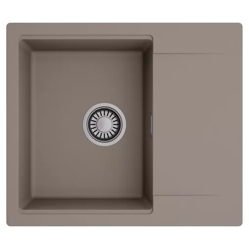 HD Onyx Tortora 58 egymedencés mosogatótálca, csepegtetőtálcával, tortora színben