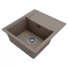 HD Onyx Tortora 58 egymedencés mosogatótálca, csepegtetőtálcával, tortora színben