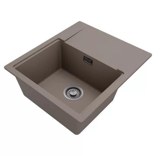 HD Onyx Tortora 58 egymedencés mosogatótálca, csepegtetőtálcával, tortora színben