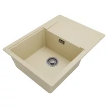 HD Onyx Beige 68-XL egymedencés gránit mosogatótálca, vágódeszkával, soft bézs színben