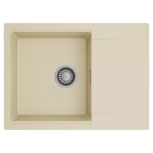 HD Onyx Beige 68-XL egymedencés mosogatótálca, csepegtetőtálcával, soft bézs színben