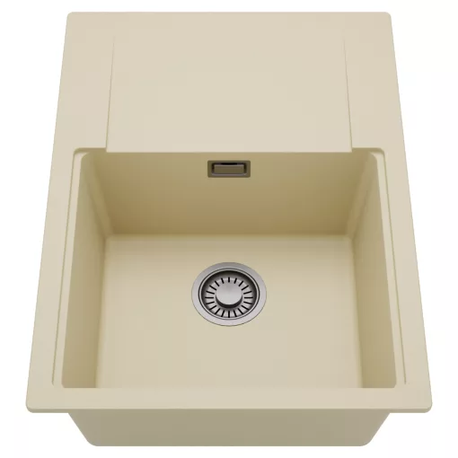 HD Onyx Beige 68-XL egymedencés mosogatótálca, csepegtetőtálcával, soft bézs színben