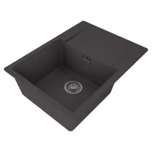 HD Onyx Antracit 68-XL egymedencés gránit mosogatótálca, vágódeszkával, matt antracit színben