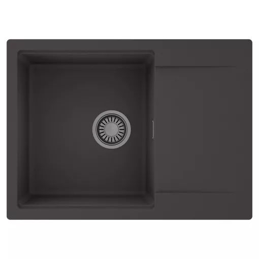 HD Onyx Antracit 68-XL egymedencés mosogatótálca, csepegtetőtálcával, matt antracit színben