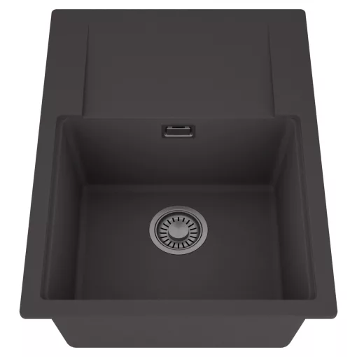 HD Onyx Antracit 68-XL egymedencés mosogatótálca, csepegtetőtálcával, matt antracit színben