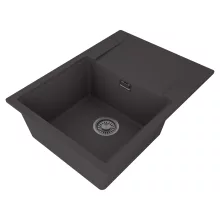 HD Onyx Antracit 68-XL egymedencés mosogatótálca, csepegtetőtálcával, matt antracit színben