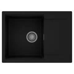   HD Onyx Black 68-XL egymedencés mosogatótálca, csepegtetőtálcával, matt fekete színben