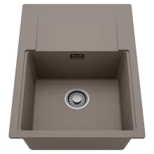 HD Onyx Tortora 68-XL egymedencés mosogatótálca, csepegtetőtálcával, tortora színben