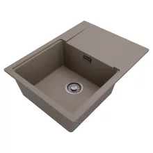 HD Onyx Tortora 68-XL egymedencés mosogatótálca, csepegtetőtálcával, tortora színben