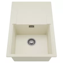 HD Onyx White 78 egymedencés mosogatótálca, csepegtetőtálcával, tört fehér színben