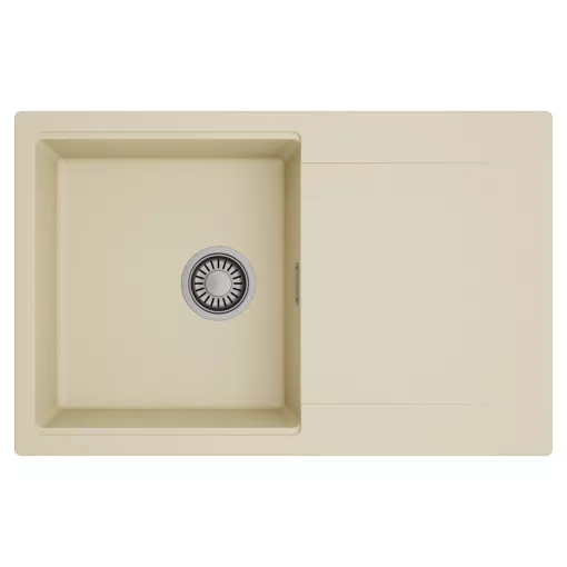 HD Onyx Beige 78 egymedencés mosogatótálca, csepegtetőtálcával, soft bézs színben