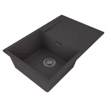 HD Onyx Antracit 78 egymedencés gránit mosogatótálca, vágódeszkával, matt antracit színben