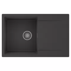   HD Onyx Antracit 78 egymedencés mosogatótálca, csepegtetőtálcával, matt antracit színben