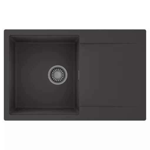 HD Onyx Antracit 78 egymedencés mosogatótálca, csepegtetőtálcával, matt antracit színben