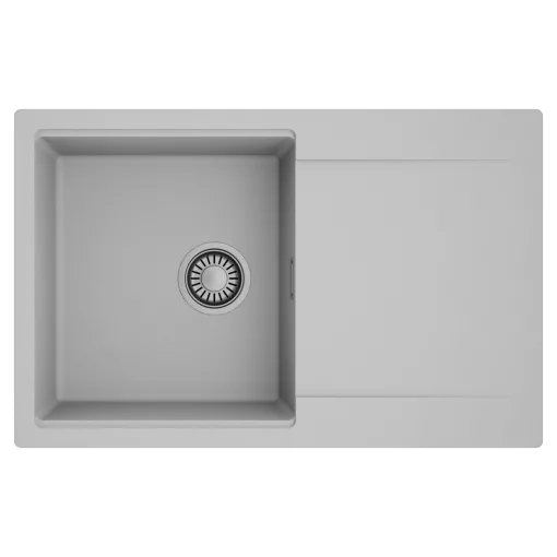 HD Onyx Grey 78 egymedencés mosogatótálca, csepegtetőtálcával, alpesi szürke színben