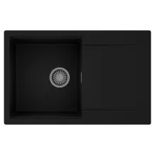 HD Onyx Black 78 egymedencés mosogatótálca, csepegtetőtálcával, matt fekete színben