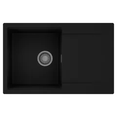   HD Onyx Black 78 egymedencés mosogatótálca, csepegtetőtálcával, matt fekete színben